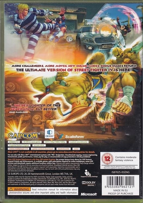 Super Street Fighter IV - XBOX Live - XBOX 360 (B Grade) (Genbrug)